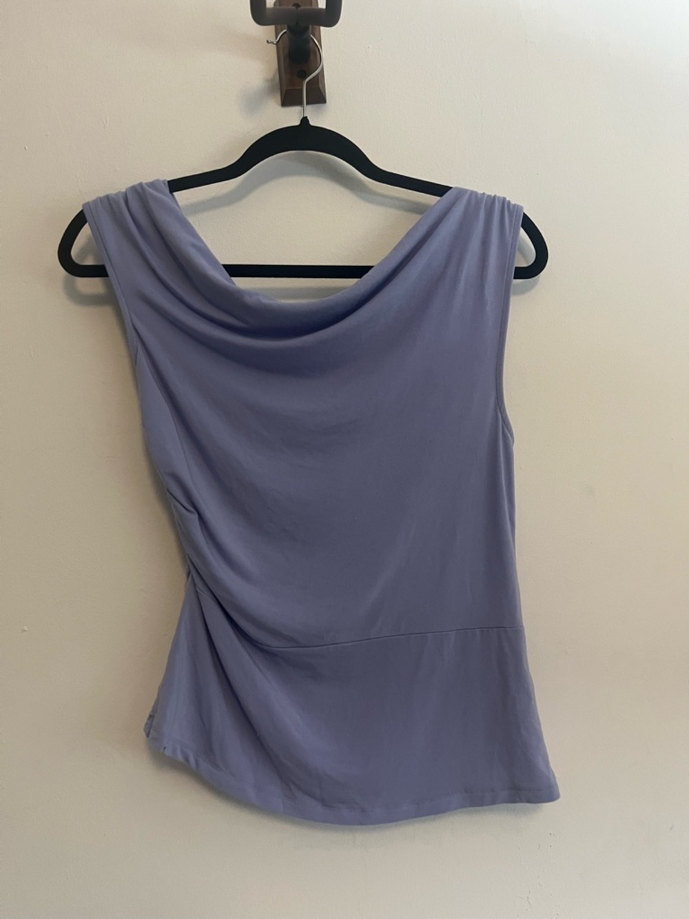 Sleeveless Draped Cowl Neck Top in Lavender